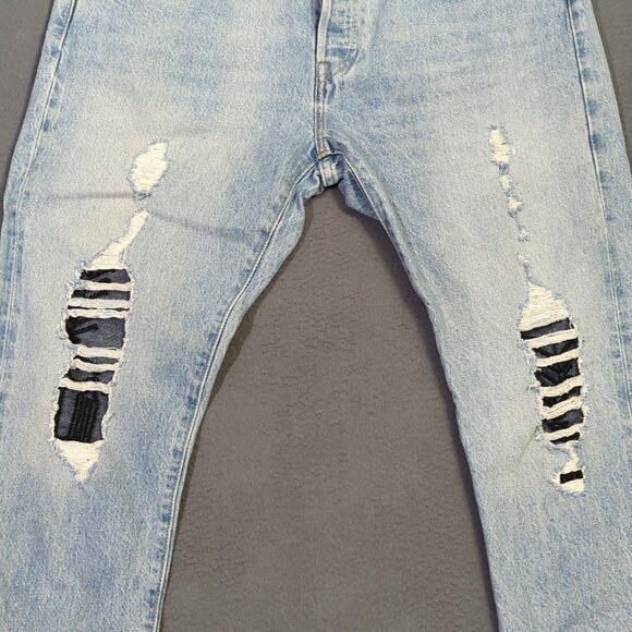 Levi's Made And Crafted Selvedge Jeans Women's 32 Fits 34x25 Blue 501 Taper - Picture 8 of 16